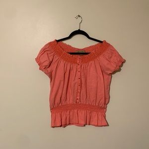 Vintage America Jeans Size S Off The Shoulder Peplum Blouse